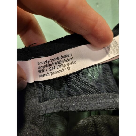 Victoria Secret Black Sheer Long Sleeve Bodysuit Sexy Goth Sz 36d - Picture 11 of 12